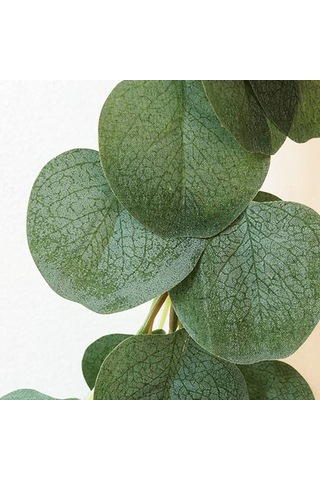 Xindoker 2 Metre Uzunlukta Su Geçirmez Mavi Yapay Eukaliptus Yaprakları - Dışarıdaki Ve İçerdeki Dekorasyonlar İçin Dayanıklı İpek Kumaş