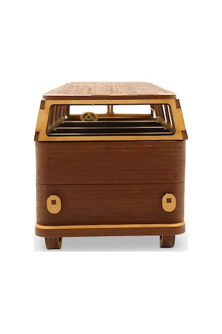 Volkswagen T1 Ahşap Model Araba - Retro Vw Minibüs Maketi - 91 Parça Ahşap 3d Kit