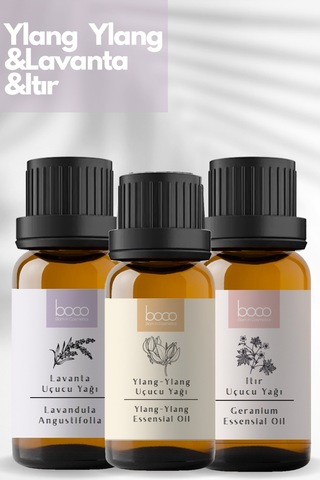 Boco Born In Cosmetics Itır + Lavanta + Ylang Ylang Saf Aromaterapi Uçucu Yağı 3 x 10 ML
