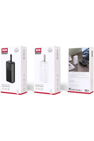 30000mah Yüksek Kapasiteli 4 Çıkışlı Taşınabilir Powerbank Şarj Aleti Beyaz