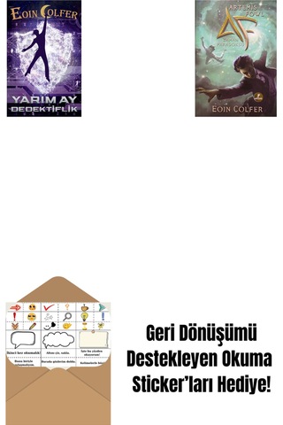 Yarım Ay Dedektiflik + Artemis Fowl 6 - Zaman Paradoksu + Okuma Sticker'ları