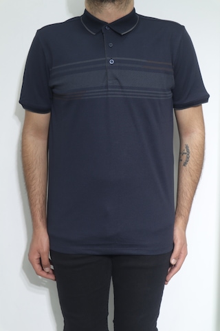 Santa Dmctekstil Erkek Desenli Spor Kesim Rahat Kalıp Cepsiz Polo Yaka T-shirt Lacivert