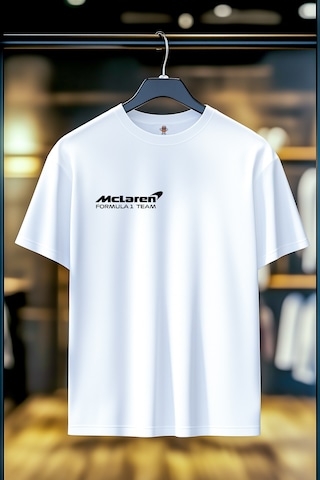 Book Orbook Norrıs Mclaren Formula 1 %100 Pamuk Sırt Baskılı Heavy Cotton Premıum Kalite T-shırt Y356 Beyaz