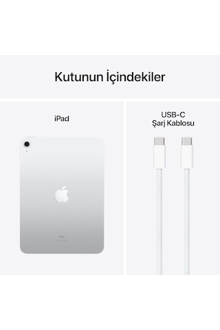 Apple Uyumlu iPad 10. Nesil Wi-fi 64 GB 10.9" MPQ03TU/A Gümüş Tablet (Outlet)