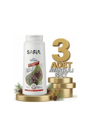 Safia Saç Dökülmesine Karşı Şampuan 3x650 Ml Dökülen