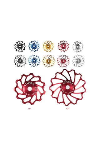 Geeroyoo Lixada 7075 Alüminyum Bisiklet Arka Vites Makarası - 13 Dişli, Hafif Ve Dayanıklı, Kırmızı Renk Seçeneği Çok Renkli