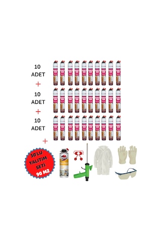 Yalıtüp Whitechem Poliüretan Isı ve Ses Yalıtım Köpük 30adetx930g