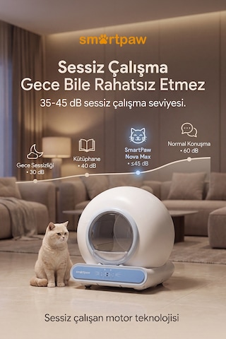Nova Cat Akıllı Otomatik Kedi Tuvaleti Distribütör Garantili