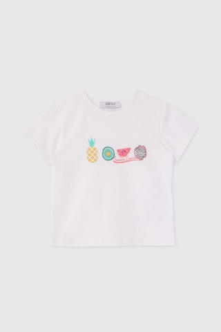 Panço Kız Bebek Şort Tişört 2'li Gül Kurusu Alt Üst Takım 2611gb17025 Pembe
