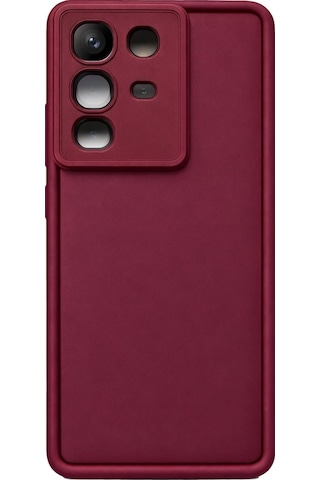 İnfinix Note50-4g Ve Note50pro Uyumlu Kamera Çıkıntılı Mat Silikon Telefon Kılıfı Bordo