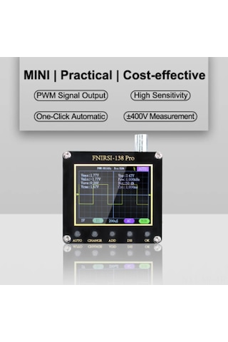 Mufunye Fnırsı 138pro El Tipi Dijital Osiloskop - 2.4" Ekran, Tek Tuşlu Otomatik Ayar, Pwm Kare Dalga Çıkışı, Üç Tetik Modu Pil Yok