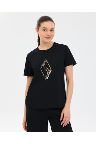 Skechers W Regular Fit Graphic T-shirt Kadın Beyaz Tshirt S2610049-3855