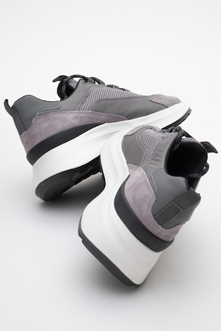 Marcomen Erkek Kalın Taban Bağcıklı Sneaker Gerçek Deri Mc 21525 Gri