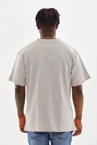 Zenna Tarz Unisex Baskılı Oversize T-shirt - Gri