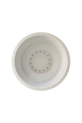 2 Litre 19cm Küre Saksı Ayaklı Delikli Süzgeçli Plastik Çiçek Saksısı Fildişi