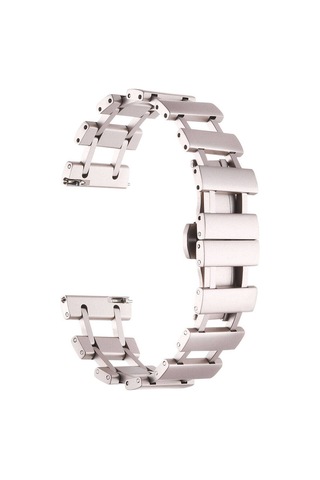 Galaxy Watch 46mm Uyumlu Ubm- Krd-96 22mm Metal Kordon-siyah