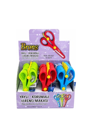 Brons Öğrenci Makası Yaylı Korumalı Br-697