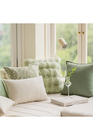 Gajeena Yumuşak Polyester Bitki Desenli Kırmızı Yastık Kılıfı - Modern Minimalist Dekor, Canlı Ve Rahat Ev Ortamı, 45x45cm Dolu Değil Diğer