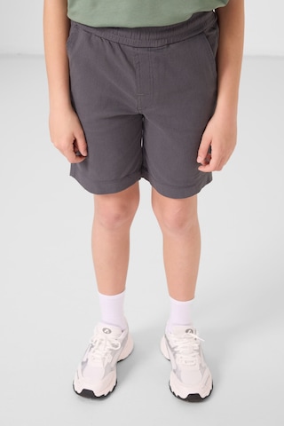 Açık Yeşil-antrasit Pamuklu Oversize Fit Dokuma Hafif Esnek Chino Erkek Çocuk Şort Takım - 11279 Yeşil