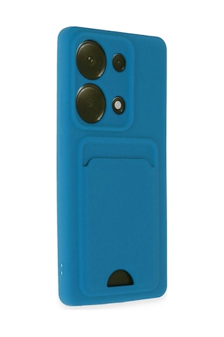 Newface - 191 - Xiaomi Redmi Note 13 Pro 4g Kılıf Kelvin Kartvizitli Silikon - Csmo-tex - - Mavi