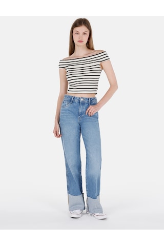 Colin's Colins 885 Camellia Normal Kesim Yüksek Bel Düz Paça Jean Kadın Pantolon Denim