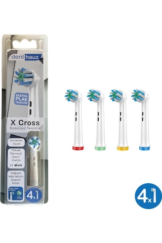 X Cross + Kids Fun Yumuşak Oral-b Uyumlu Yedek Diş Fırçası Başlıkları