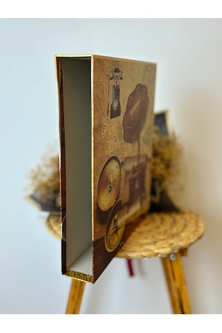 Rabsev Rs21 Fotoğraf Albümü 10x15cm 600 Lük Gramafon Desenli Kutulu Yatay Dikey Modeli