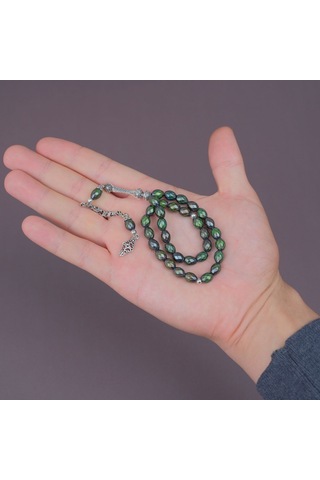 Isıya Göre Renk Değiştiren Orijinal His Taşı Beyzi Kesim 6.5x8.5mm Tesbih