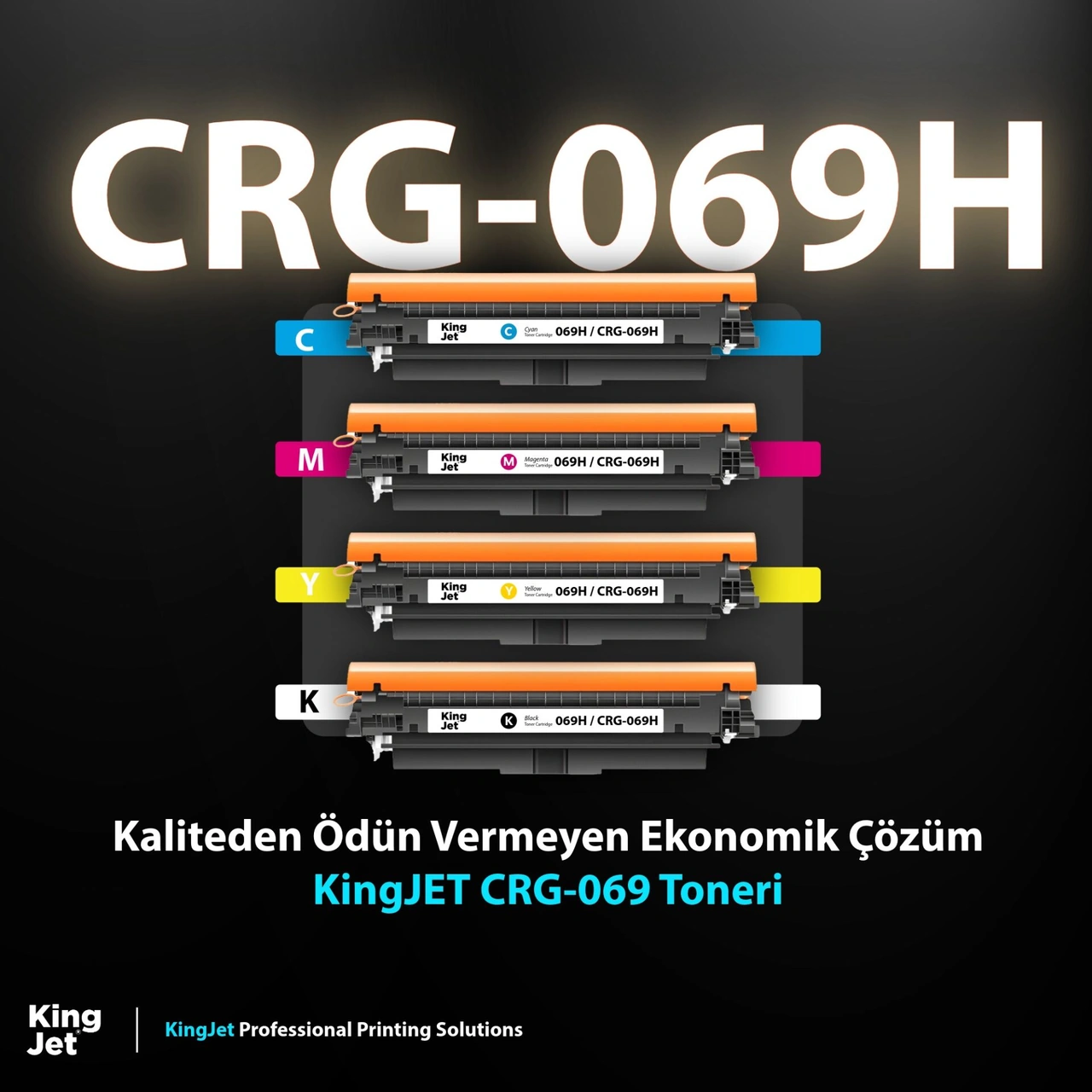 Kingjet Canon Uyumlu 069h Crg-069h Yüksek Kapasiteli Toner Çipli Lbp673, Mf752, Mf754