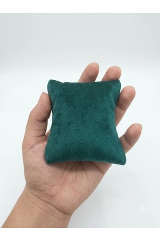 Saat Yastığı 8 X 8 Cm, Babyface Kumaş, Elyaf Dolgulu - 10'lu Paket Yeşil