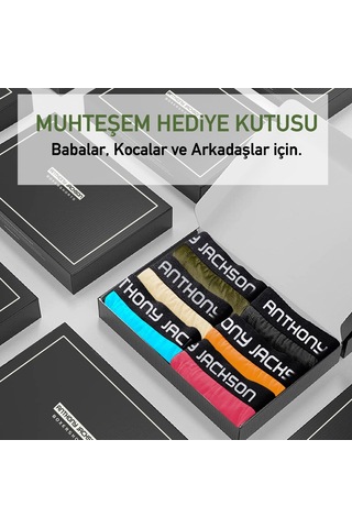 Anthony Jackson Likralı 6'Lı Kutu Premium Boxer Santino 447 B
