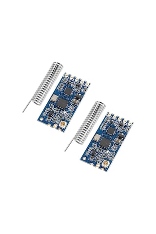 2 Adet Hc-12 433mhz Sı4463 Sı4438 Kablosuz Seri Port Modülü 1000m Antenli Rf Uart Seti