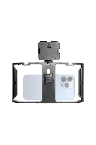 Ayex Ax-pc3 Telefon Cage Rig / Çoklu Hot Shoe Ve 1/4 Vida Bağlantılı / Vlog, Video Ve Canlı Yayın Telefon Kafes