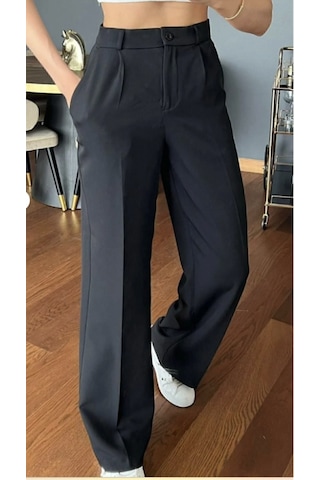 Lusi Store Palazzo Pantolon Oversize Orjinal Kesim siyah