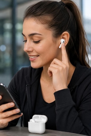 Özel Seri Bluetooth Kulaklık Air-5s Beyaz İletişim Aracı Hediyelik Cihaz Telefon Aksesuarı