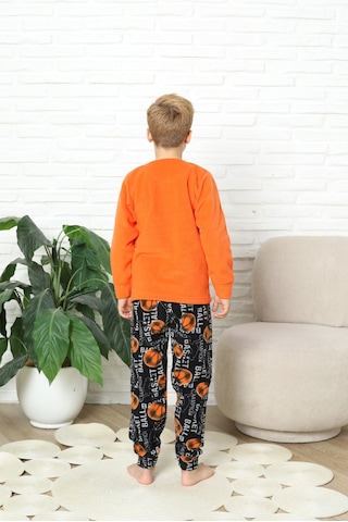 Modanino Erkek Çocuk Welsoft/polar Kumaş Pijama Takımı 12491 Turuncu