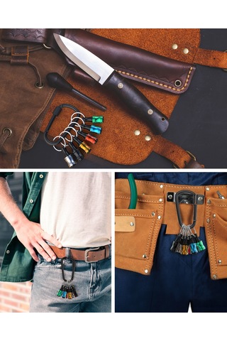 Gajeena Alüminyum Anahtar Zinciri Uzatma Kolu, 1/4 İnç Hızlı Hex Saplı, 500g Taşıma Kapasitesi, Çok Renkli, Cep Boyutu, Tornavida Ucu Tutucu Seti