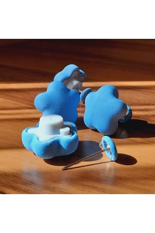 Yorgan,nevresim Sabitleyici 4adet -mavi Çiçek