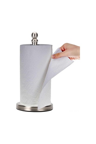 Yunboo Banyo Ve Mutfak İçin Tek Elle Kullanıma Uygun Ağır Tabanlı Çamaşır Kağıdı Tutucu Fırçalı Nikel