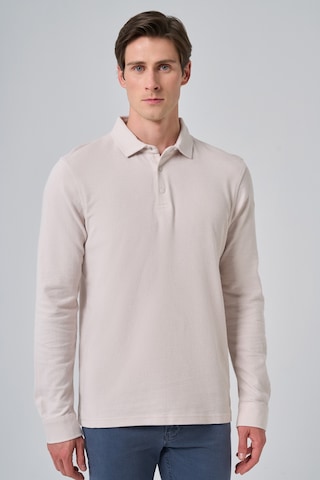 Morven Erkek Gri Pamuk Trend Ağaç Kabuğu Desen Dinamik Fit Polo Yaka Sweat-shirt 26ms063001100 Gri