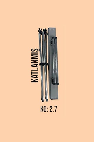 70 X 70 Katlanabilir Ultra Sağlam Ultra Hafif Kamp Piknik Masası Açık Gri