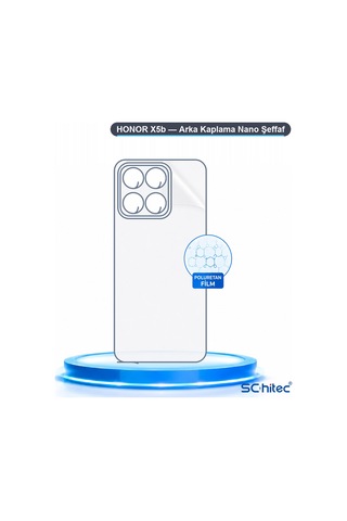 Schitec Honor X5b Uyumlu Arka Yüzey Hidrojel Koruyucu Film 57470898