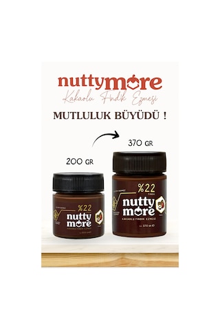 Nutty More %22 Kakaolu Fındık Ezmesi 370 Gr X 2 Adet