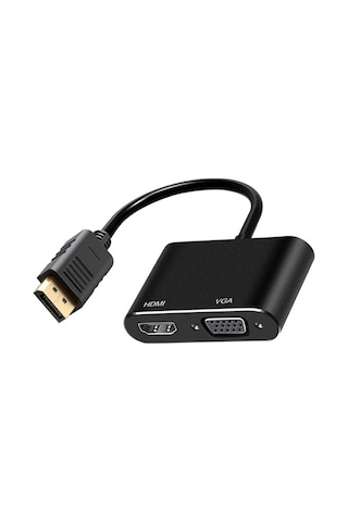 3in1 Dp To Hdmı + Vga Adaptör 4k 30hz Görüntü Adaptörü - Fc503
