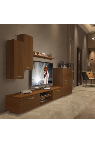 Decoraktiv Eko 6 Mdf Dvd Tv Ünitesi Tv Sehpası Ceviz