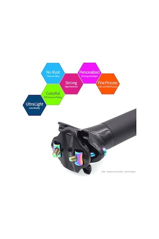 Sones Bisiklet Titanyum Alaşımlı Sele Borusu Kilitleme Vidaları, Renk: M6x30 Altın