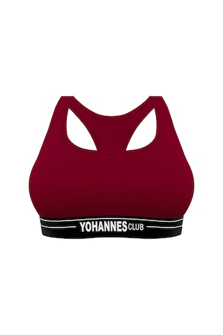 Yohannes Club, Kadın Pamuklu İç Çamaşırı Takımı, Renk Seçenekli, Büstiyer-kemerli Tanga Külot Bordo