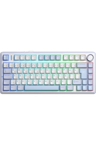 Aula F75 Mekanik Rgb Tkl Graywood V4 Switch Kablosuz Makrolu Hot Swap Türkçe Q Klavye Buz Mavisi
