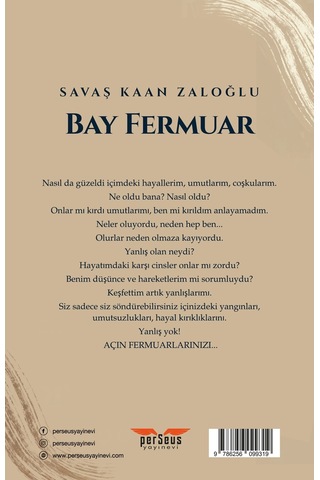 Bay Fermuar - Savaş Kaan Zaloğlu, Perseus Yayınevi,