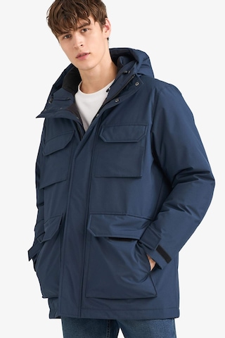 Defacto Su İtici Regular Fit Kapüşonlu Çift Cepli Fermuarlı Çıtçıtlı Mont F5701ax25wnnv175 Lacivert-nv175
